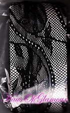 LIMITED EDITION Beautiful Semi-Opaque Black Spiral Lace Designer Tights