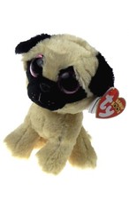 Ty Beanie Boos Pugsly Pug Dog Puppy Plush 6" Tall Collectible Glitter Eyes 2013