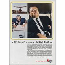 1967 Universal Oil: UOP Doesn't Mess With Dick Butkus Vintage Print Ad