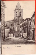 POSTCARD THEIR PICENO FP TRAVELLED EARLY 900 VIA GARIBALDI OCCASION