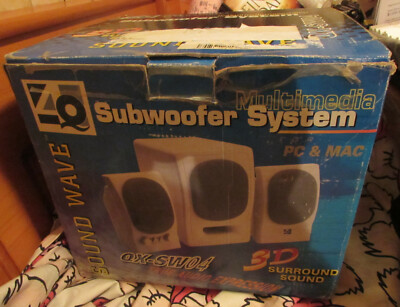 Multimedia Subwoofer Speaker System - 4Q Technology used Boxed PC & Mac