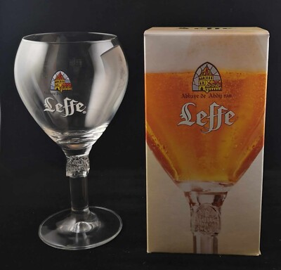 2 Leffe Biergläser, Exklusivglas,  Abbaye de Abdij van, 0,33 l, Relief,2 Stk Neu
