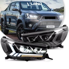 Projector VLAND LED DRL Headlights For Toyota Hilux /Vigo 2015-2020 W/Animation