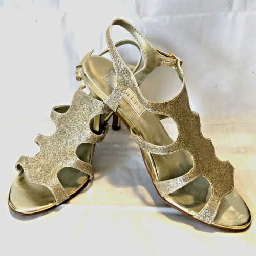 Touch Ups Schuhe Damen 8,5 M Gold klassische Glitzer-Pumps 34826 302M 4" Absätze - Bild 1 von 10