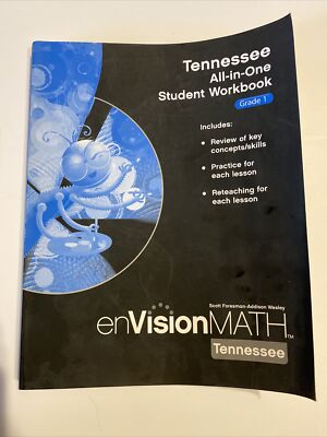 Pearson -enVision Math, Tennessee All In One Student Workbook, Grade 1