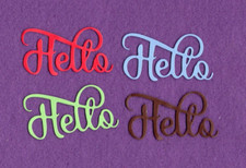 HELLO  16 die cuts scrapbook cards