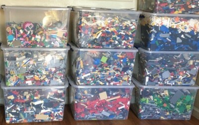 LEGO 10 POUND BRICKS RANDOM PARTS & PIECES BULK LOT WITH FIGURES!!
