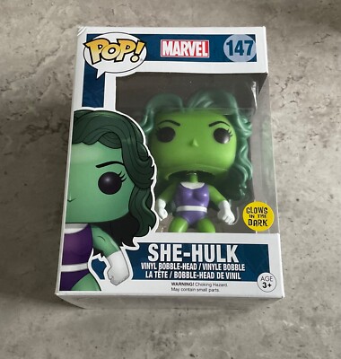 FUNKO POP! #147 - SHE-HULK - LEUCHTET IM DUNKELN WACKELKOPF - MARVEL - NEU IN OVP