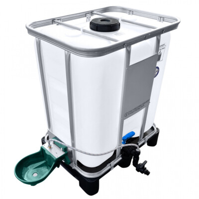 300l IBC Container mit Tränkebecken auf PE-Palette NEU