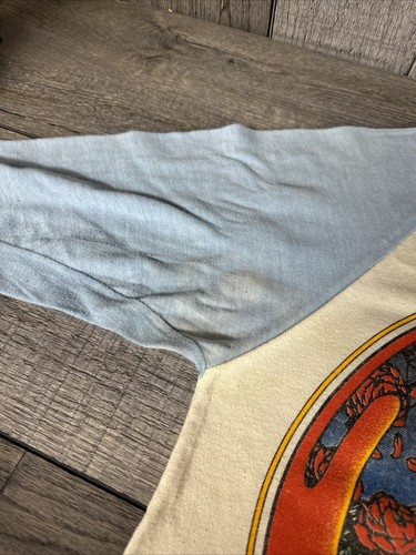 Vtg 80’s GRATEFUL DEAD Sold Out Rock Tour. White/blue T-Shirt Size L Grail Rare! - Picture 5 of 11