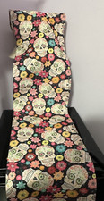 SUGAR SKULL TABLE RUNNER DAY OF THE DEAD DIA DE LOS MUERTES MEXICAN FLORAL