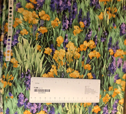 Meadowlands By Moda HTF Fields of Purple Yellow Wild Flowers  Quilt Fabric BTFQ - Picture 4 of 5
