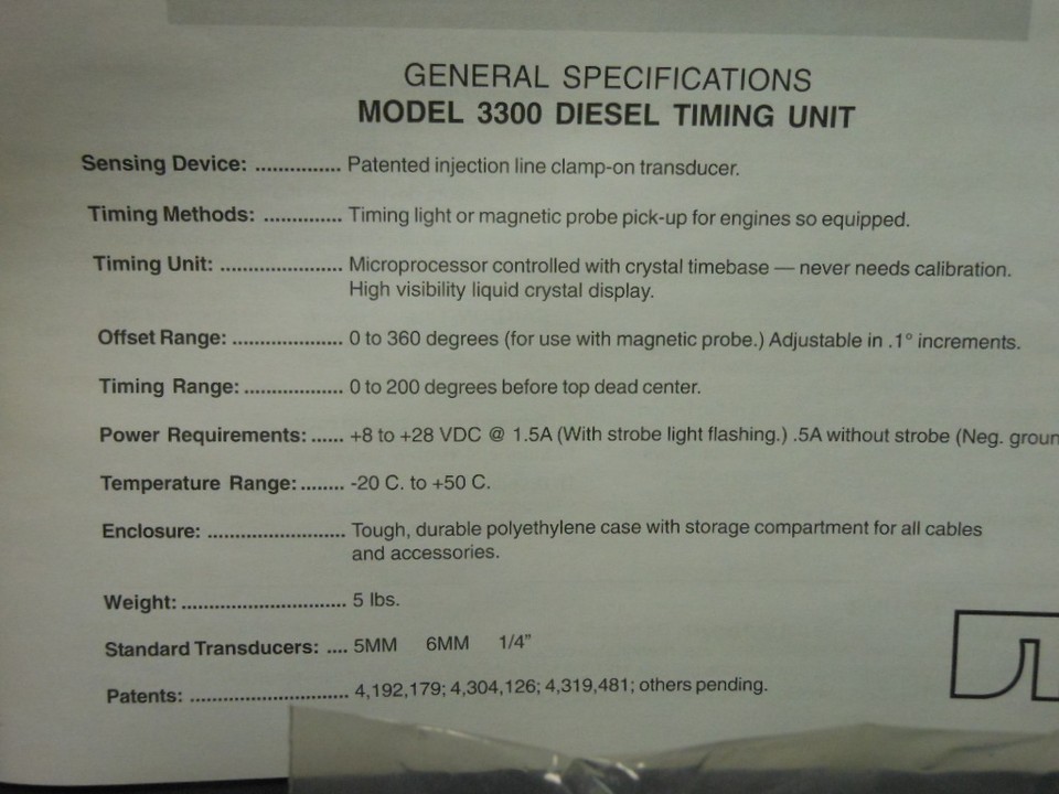 Tachymètre De Synchronisation Moteur DTI Tech-Time 3300-S - Avec Sonde Magnétique Et Transducteur 1/4"