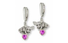 Chihuahua Earrings Jewelry Silver And Gold Handmade Dog Earrings CU19-TNE
