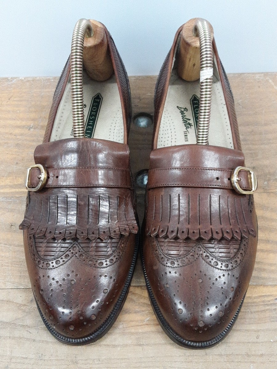 Florsheim Barletta Mens 8.5 D Brown Brouge Kiltie Buckle  display picture 1