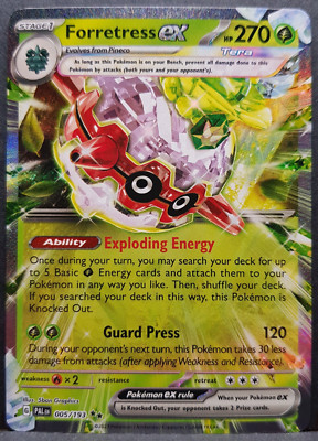 Forretress ex 005/193 Paldea Evolved Tera Pokémon Pokemon Card English Near Mint