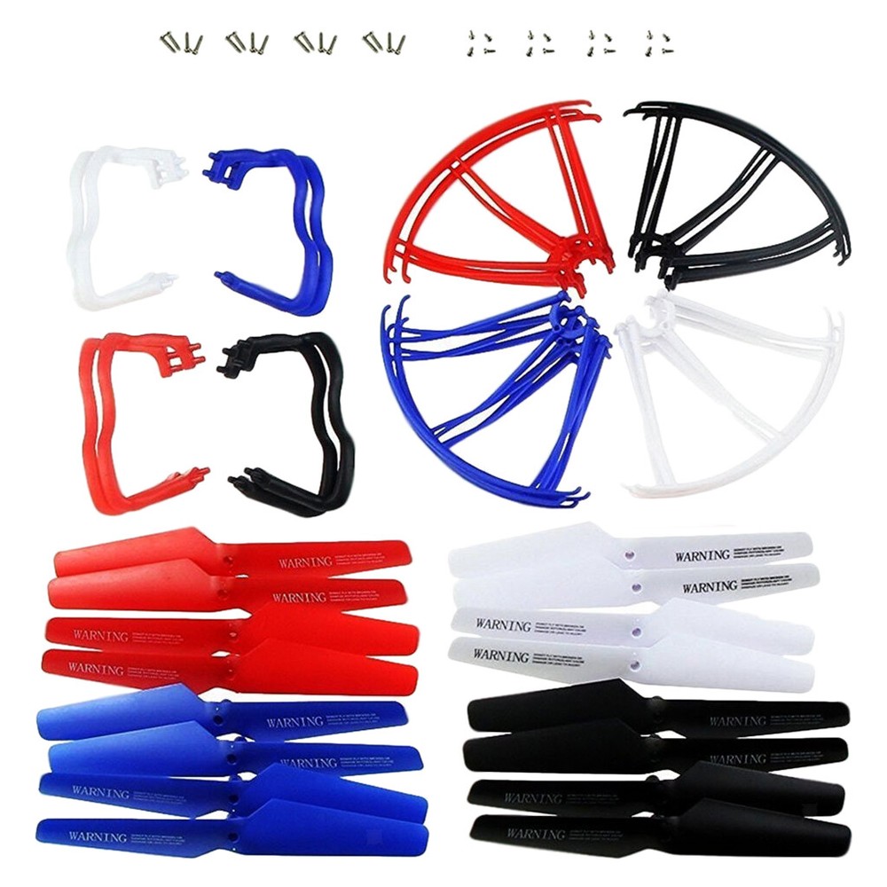 16 pcs. Replacement propeller props +16 pcs. Propeller protection frame + 8 pcs.