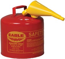 5 Gallon Red Safety Gas Can with Funnel OSHA NFPA Approved Made in USA