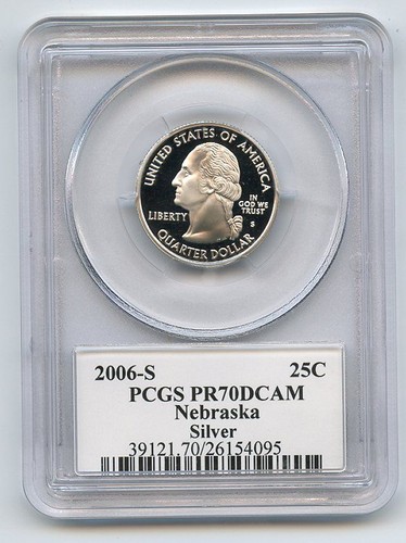2006 S 25C Silver Nebraska Quarter PCGS PR70DCAM - Picture 2 of 2