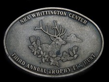 UB01116  NRA WHITTINGTON CENTER THIRD ANNUAL TROPHY ELK HUNT  BELT BUCKLE