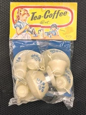 Vintage Grace Toys Miniature Mini Doll Tea Set Corning Blue Cornflower Dishes