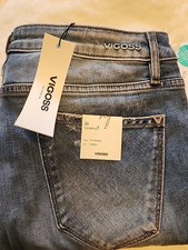 VIGOSS Women  s 16/33 Thompson Tomboy Mid Rise Destructed Jeans Indigo NWT