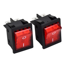 JD03-A1 4 Pins 30A 30Amp 125V/ 250V 2PCS Rocker Switches T85/55 1E4 Compatible w