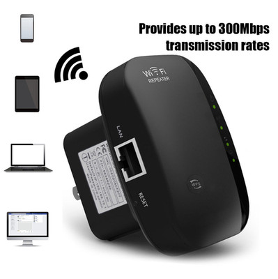 WiFi Repeater Signal Booster 300Mbps Wireless Range Extender 2.4GHz WLAN Amplifi