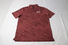 Oakley Men's Hydrolix Jacquard Swirl Short Sleeve Polo Shirt BE5 Grenache Medium