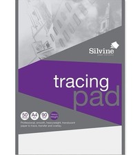 Image of Silvine A4 Heavyweight Professional Tracing Pad 90gsm 50 Sheets (A4TPR)
