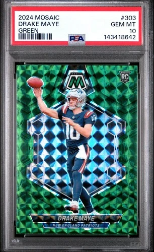 2024 Panini Mosaic DRAKE MAYE GREEN #303 PSA 10 GEM MINT ROOKIE