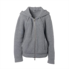 Miu Miu 23 years Wool Cashmere Hoodie 40 Ladies' Gray Knit MMF830