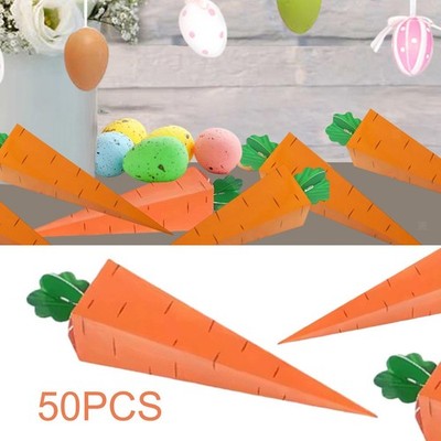 50x Bonboniere orange Karottenform als Geschenk für Goodies Snack Feiern