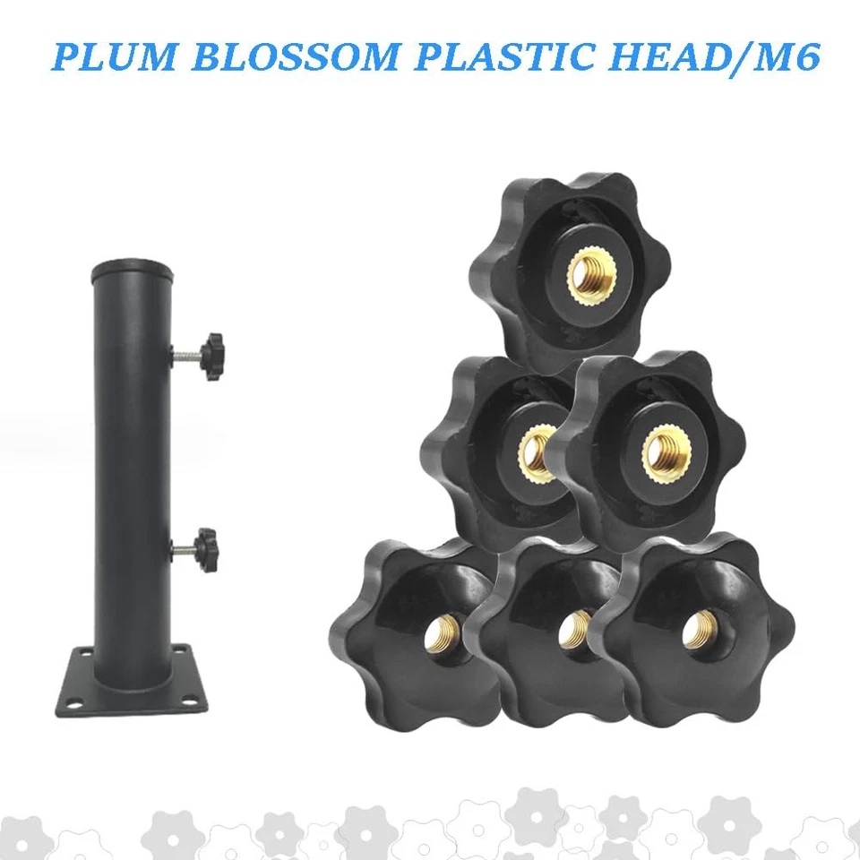 10 Pezzi Manopola Di Serraggio M6 Dado a Stella,Manopole Filettate,Pomello Femmi - Immagine 4 di 4