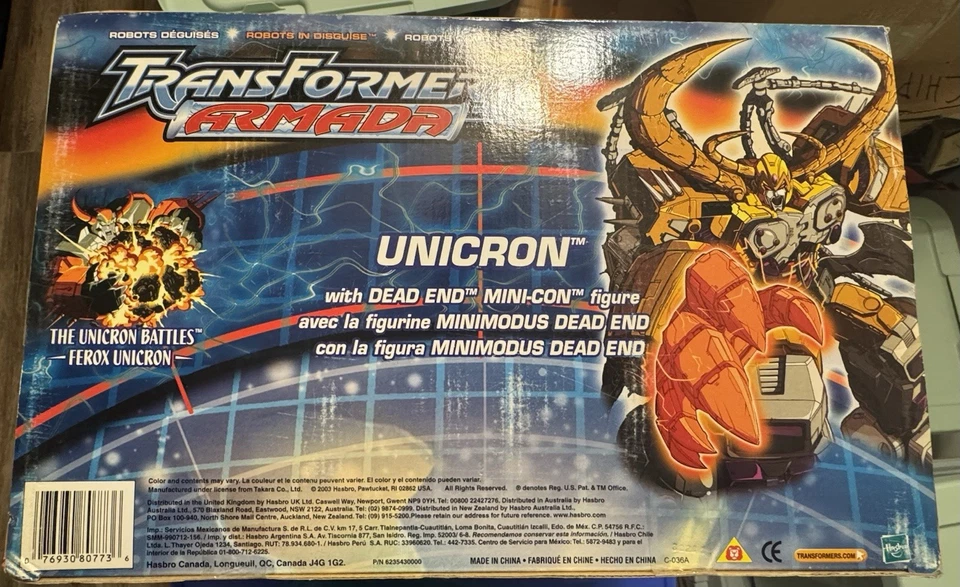 TRANSFORMERS ARMADA UNICRON NIB VINTAGE W DEAD END FIGURE NEW SEALED HASBRO 2003 - Image 3 of 4
