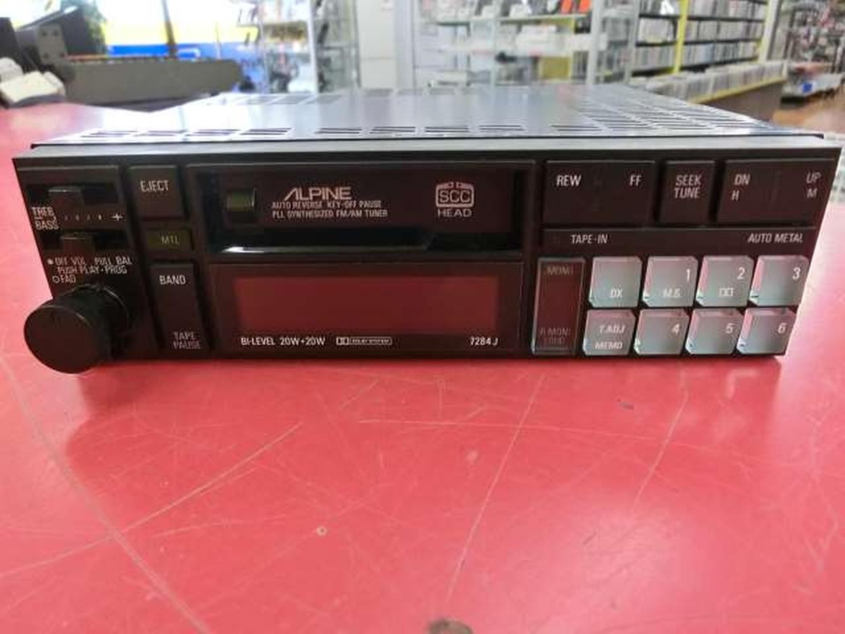 ALPINE 7284J Black Car Audio cassette deck Japan No Tested