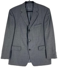 HUGO BOSS Da Vinci/Lucca Men 100 Wool Blazer Size 54 Gray Tweed Button