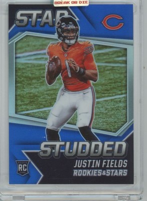 2021 Panini Rookies & Stars Star Studded Blue Prizm Justin Fields Rookie 35/50