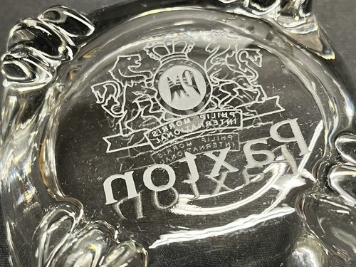 Vintage Paxton Cigarette Humidor Philip Morris & upcycled glass matching ashtray - Picture 20 of 20