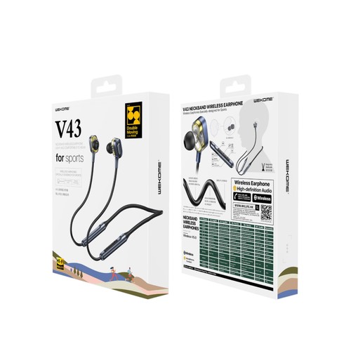 Neckband Wireless Earphones, Bluetooth Sports Headphones In‑Ear Earbuds, Black - Picture 2 of 4