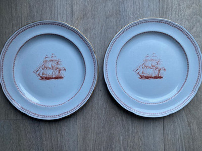 Spode Trade Winds red Dessertteller Teller 2 Stück gebraucht (G)