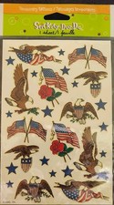 28pcs Vtg USA Flag Temporary Tattoos 4th of July Memorial Day Americana America