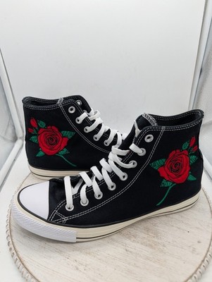 Converse Chuck Taylor All Star Embroidered 'CrossStich Rose' Unisex  Size W11 M9