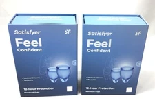 NEW Satisfyer Feel Confident  Menstrual Cups *FREE SHIPPING* LOT OF 2