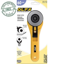 OLFA 60mm Standard Rotary Cutter,Durable Fabric Cutting Tool for Sewing&Quilting