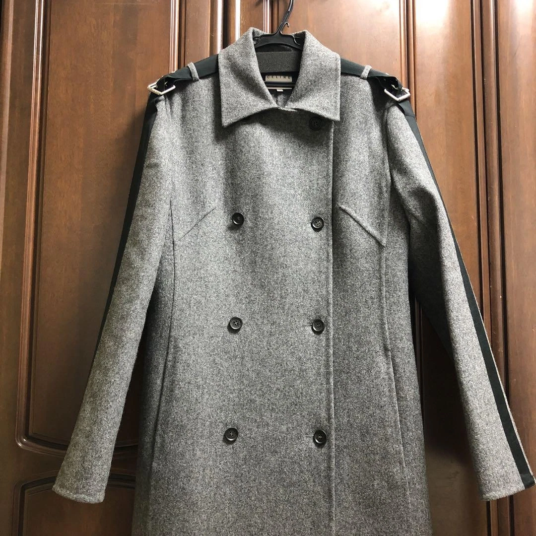 Cappotto doppiopetto lana Celine grigio