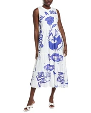 Farm Rio Rainha Das Aguas T-Shirt Dress Women's