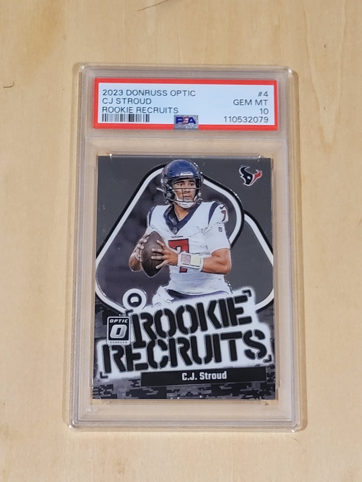 CJ Stroud 2023 Panini Donruss Optic Rookie Recruits Gem Mint 10. Houston Texans