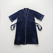 Vintage Christian Dior Monsieur Robe Mens One Size Velour Belted Made USA 80s