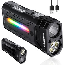 EDC Rechargeable Flashlight 3250 Lumens with RGB Light,55 Modes Multifunction...